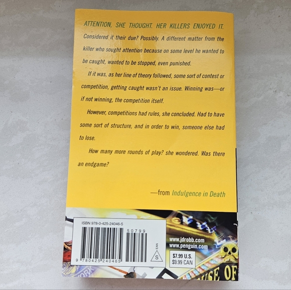 J.D. Robb 'Indulgence in Death' Paperback - Picture 4 of 4